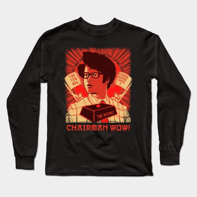 I.T. Crowd Chairman WOW Maurice Moss Long Sleeve T-Shirt by vincentcarrozza